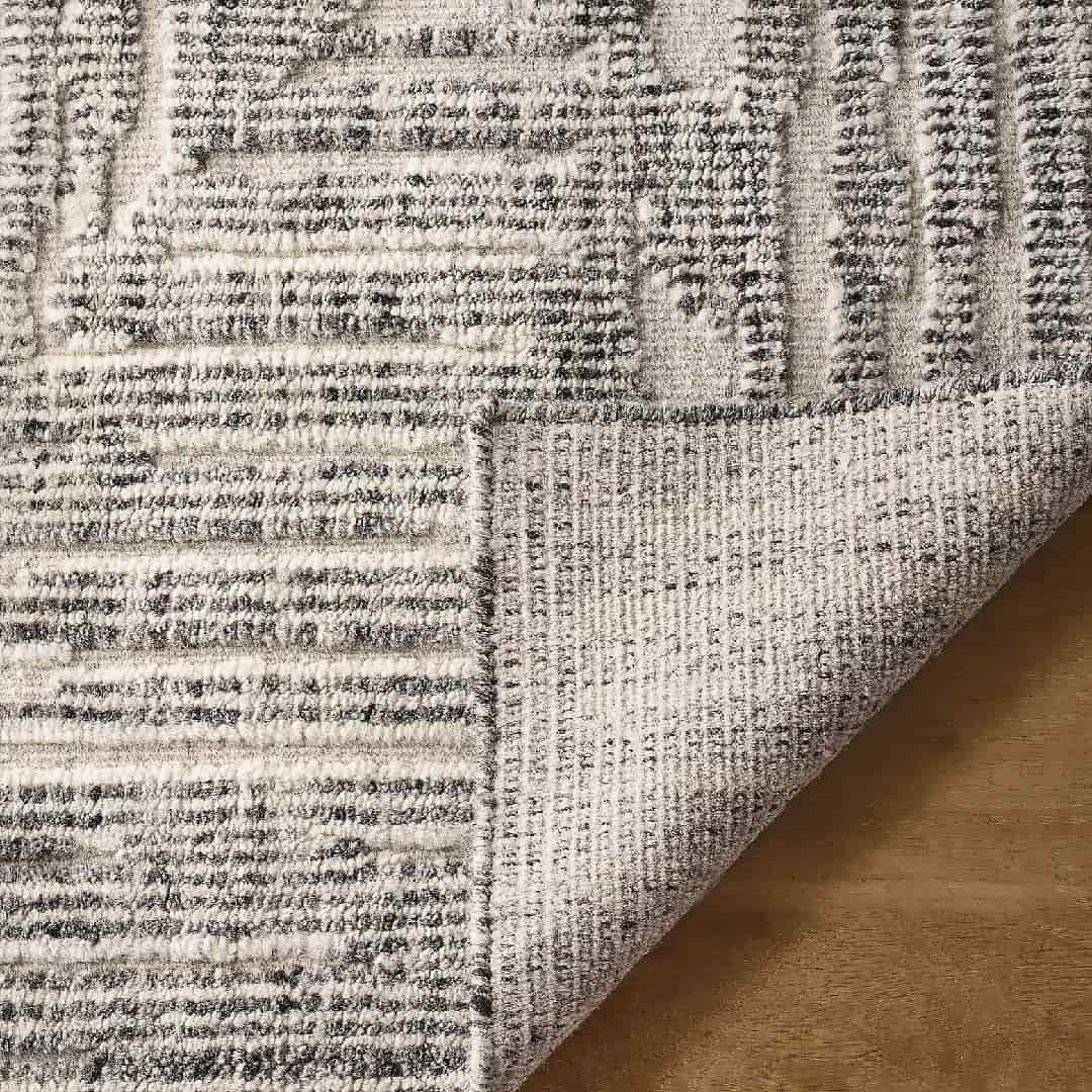 Irradiant Ivory Charcoal | Best Moroccan Rugs Online